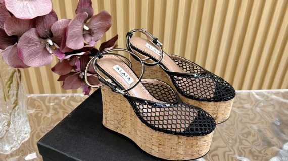 Alaia-Black Wedge- Sandals
