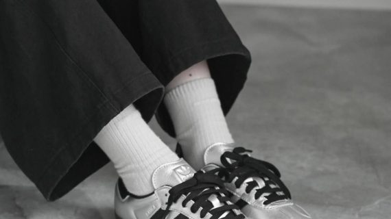 Adidas Samba OG Silver Metallic Black Gum