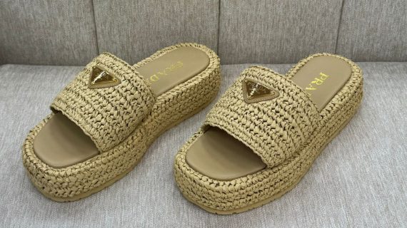 Prada-Sandal- Raffia - Slides