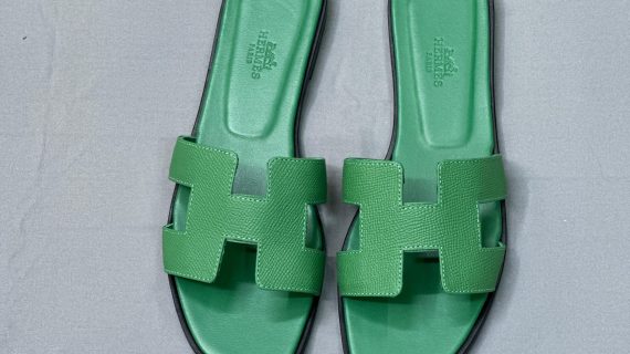 Hermes-leather Oran flat