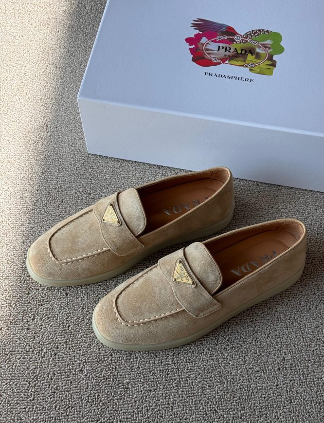 PRADA Suede Leather Loafers