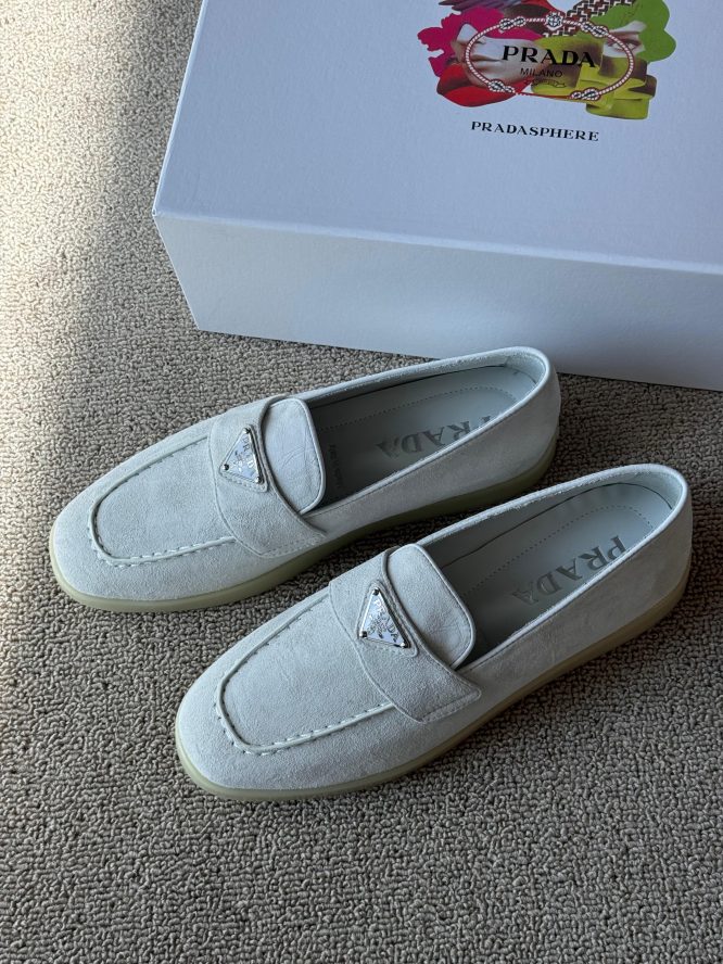 PRADA Suede Leather Loafers