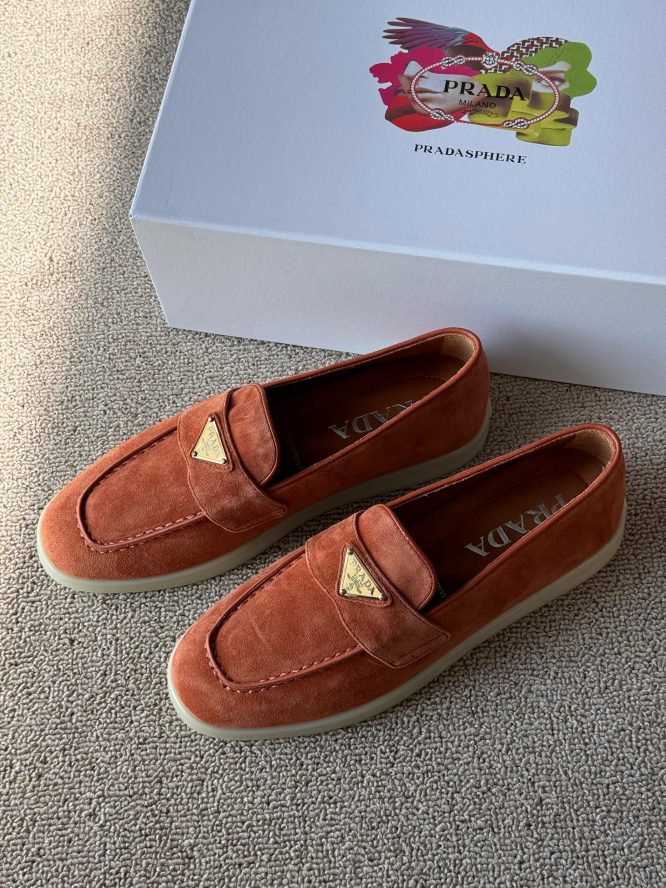 PRADA Suede Leather Loafers