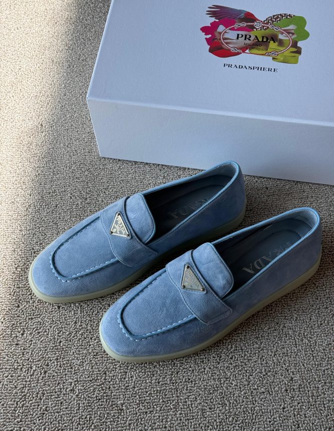 PRADA Suede Leather Loafers