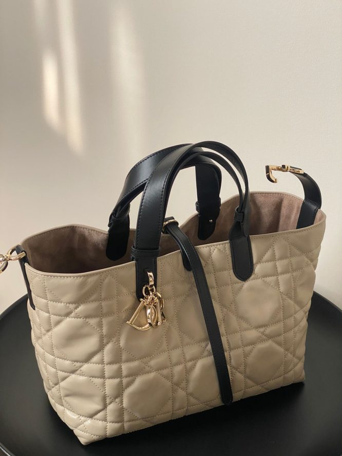 Dior Toujours Bag Rope Macrocannage Calfskin