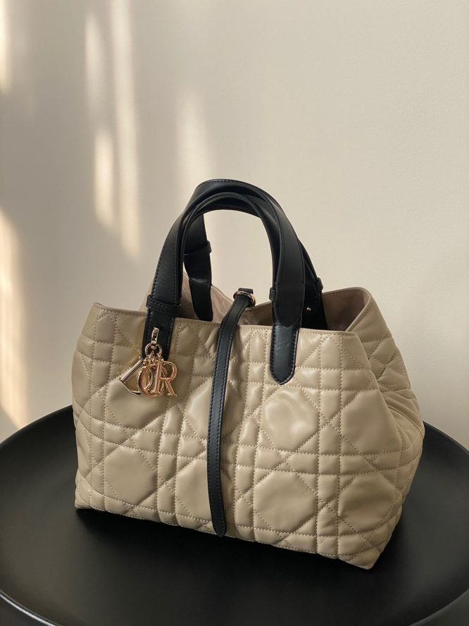 Dior Toujours Bag Rope Macrocannage Calfskin