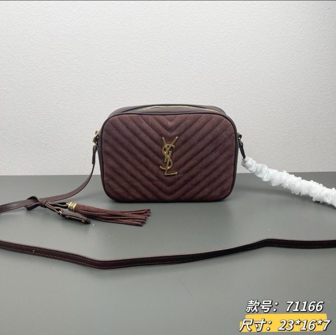 YSL-camera bag sede material