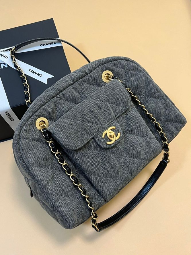 CHANEL 24 A -DENIM- BOWLING BAG