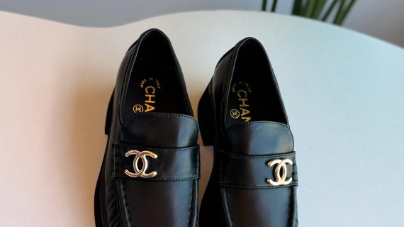CHANEL -BLACK -LOAFERS