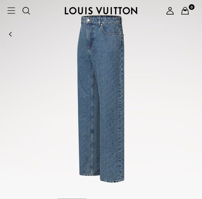 LOUIS VUITTON - Monogram jacquard skate denim pants