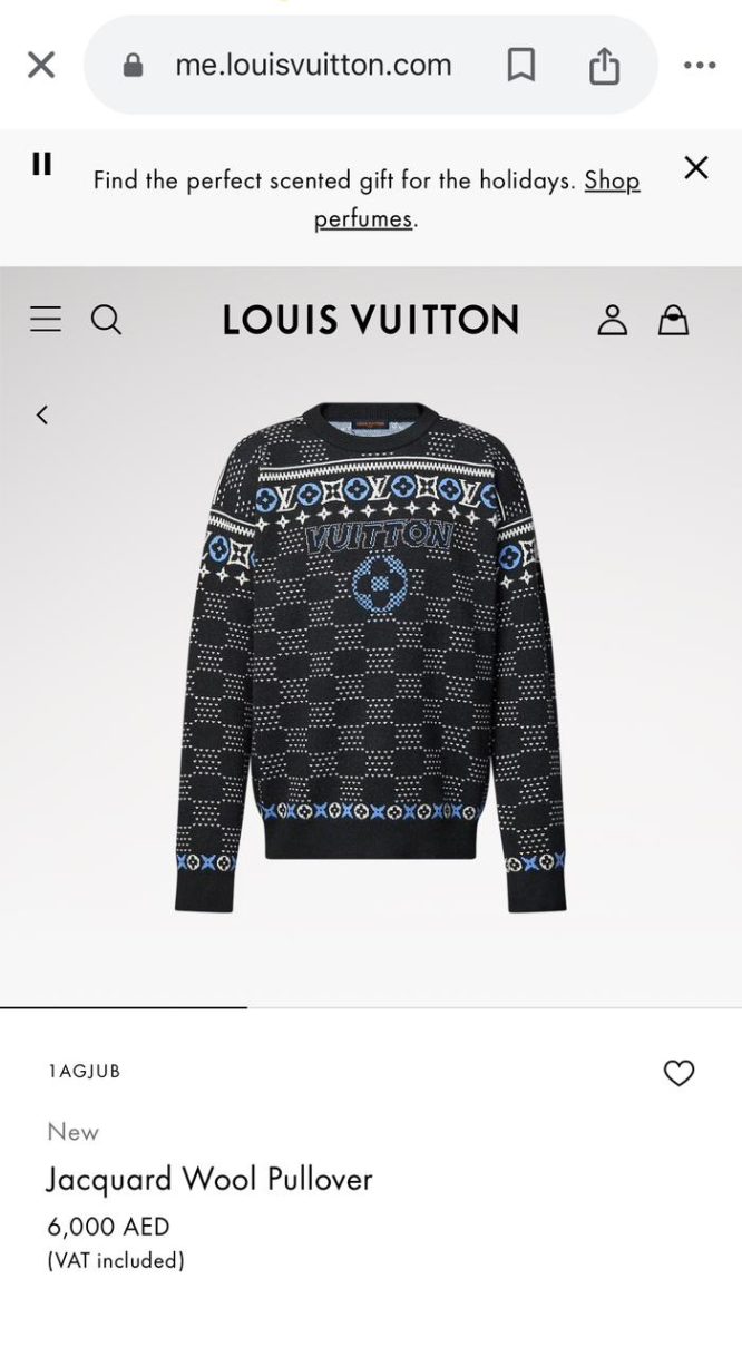 LOUIS VUITTON-Jacquard Wool Pullover