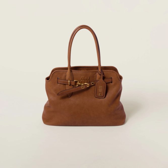 miu miu aventure leather -tote bag