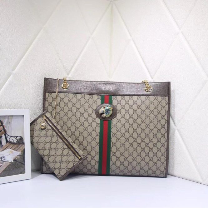 GUCCI - OPHIDIA GG -SUPERME -JAGUAR -TOTE BAG