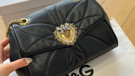 DOLCE & GABBANA- BLACK DEVOTION SHOULDER BAG
