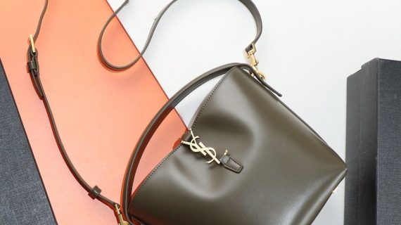 SAINT LAURENT Le 37 Small leather bucket bag