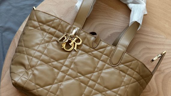 Dior Large Dior Toujours Bag Black Macrocannage Calfskin Women