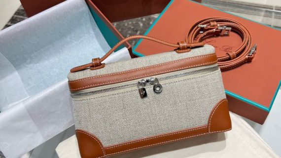 LORO PIANA Zip Leather Crossbody Bag