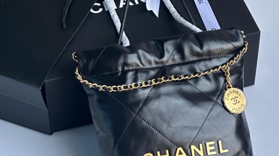 Chanel 22 Hobo Bag Mini Shiny Calfskin Leather