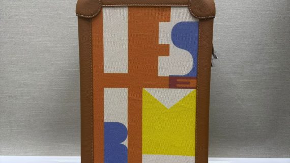 Hermès- Cabine 55 Rolling Suitcase Multicolor Canvas