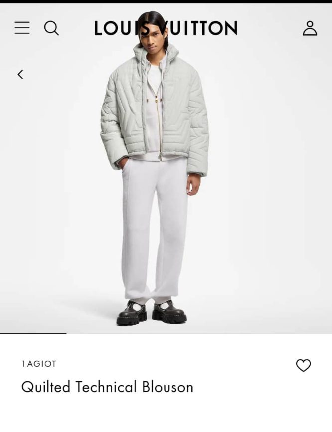 LOUIS VUITTON-QUILTED TECHNICAL BLOUSON