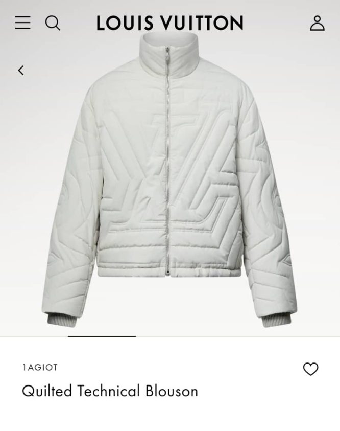 LOUIS VUITTON-QUILTED TECHNICAL BLOUSON