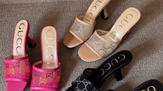 GUCCI MID-HEEL SLIDE SANDAL