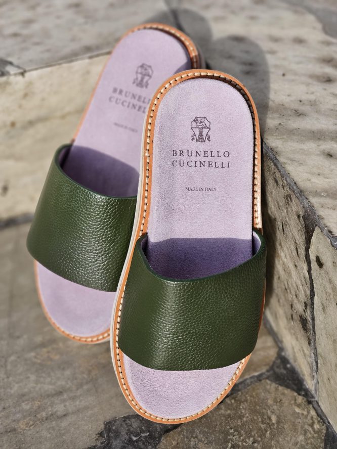 BRUNELLO CUCINELLI- SUEDE SLIPPERS BY BRUNELLO CUCINELLI