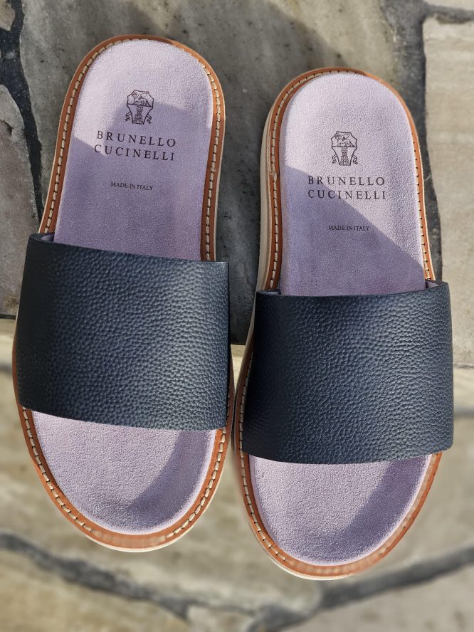 BRUNELLO CUCINELLI- SUEDE SLIPPERS BY BRUNELLO CUCINELLI