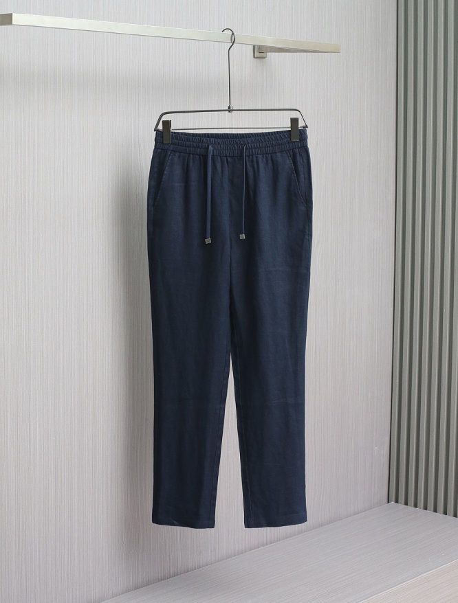 LORO PIANA-SUMMER SIMPLE STRAIGHT TUBE PANTS LONG