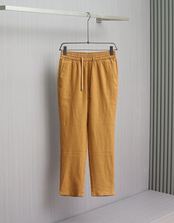 LORO PIANA-SUMMER SIMPLE STRAIGHT TUBE PANTS LONG