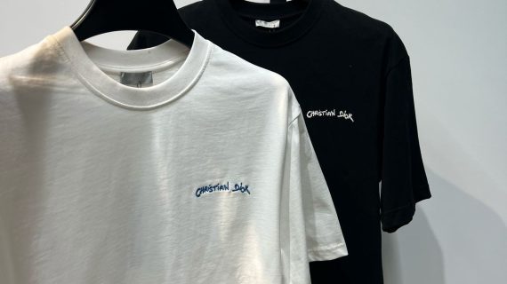 𝐃IOR-PRINTED ROUND NECK PURE COTTON -T-SHIRT