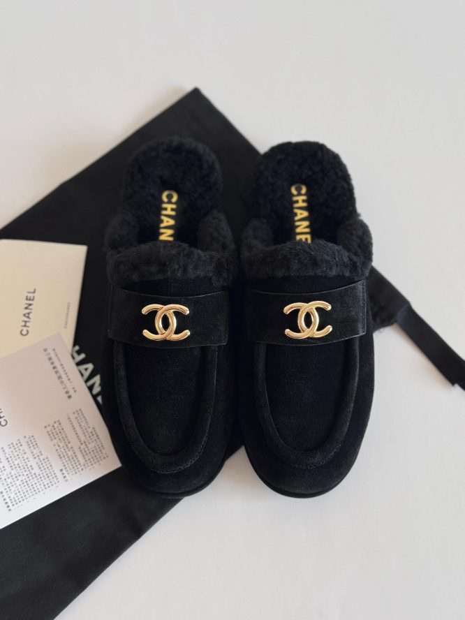 CHANEL -SHOES MOCCASINS- LOAFER FLATS CC LOGO