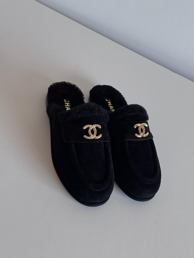 CHANEL -SHOES MOCCASINS- LOAFER FLATS CC LOGO