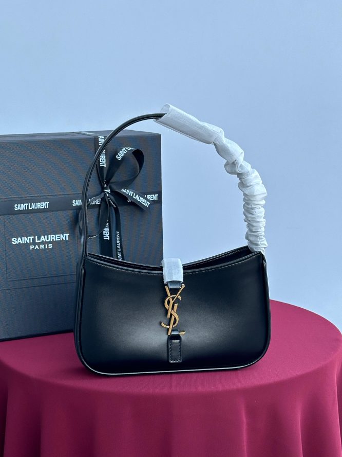 SAINT LAURENT- LE 5 À 7 LEATHER SHOULDER- BAG