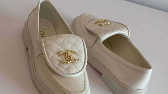 CHANEL- QUILTED LEATHER LOAFERS