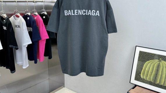 BALENCIAGA- DOUBLE FRONT FADED COTTON JERSEY- T-SHIRT
