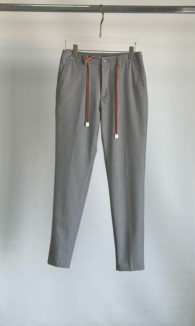 LORO PIANA-PANTS-PURE LINEN TROUSERS WITH DRAWSTRING