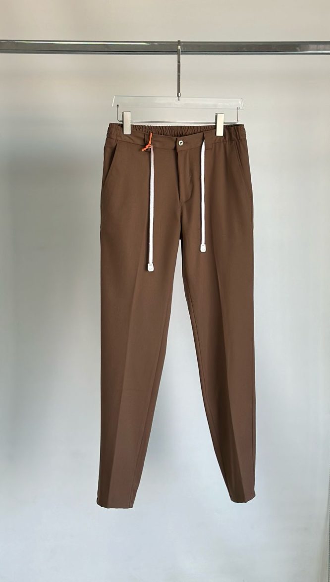 LORO PIANA-PANTS-PURE LINEN TROUSERS WITH DRAWSTRING