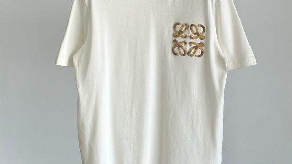 LOEWE- COTTON EMBROIDERED-LOGO T-SHIRT