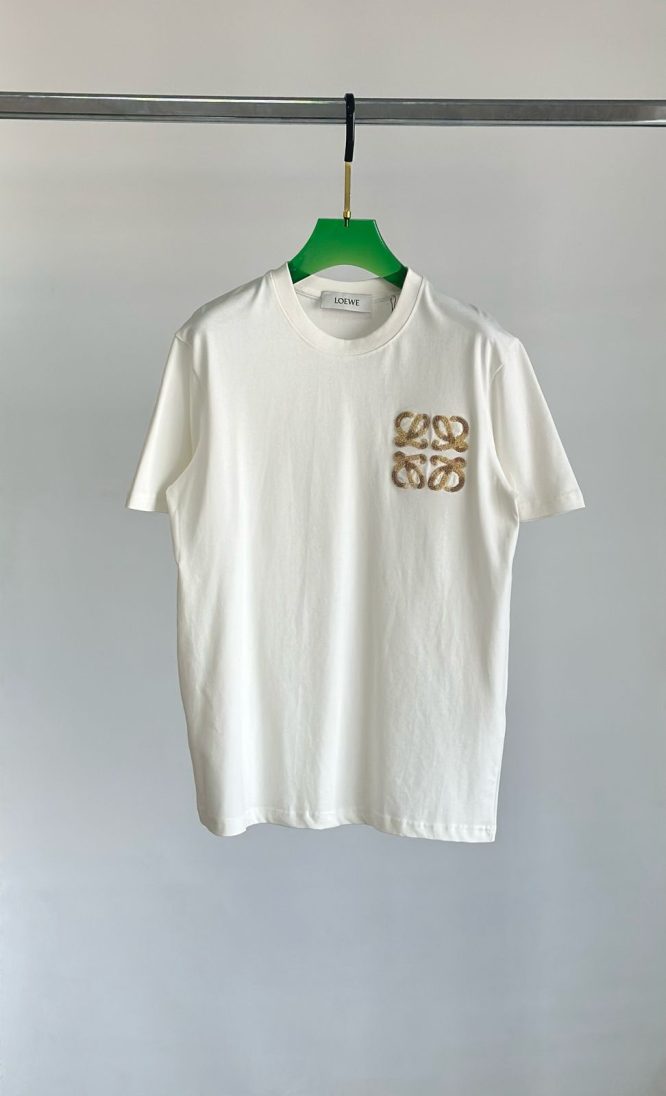 LOEWE- COTTON EMBROIDERED-LOGO T-SHIRT