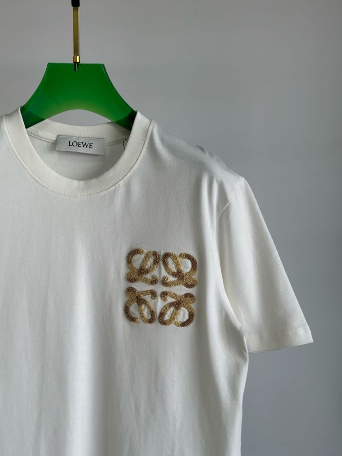 LOEWE- COTTON EMBROIDERED-LOGO T-SHIRT