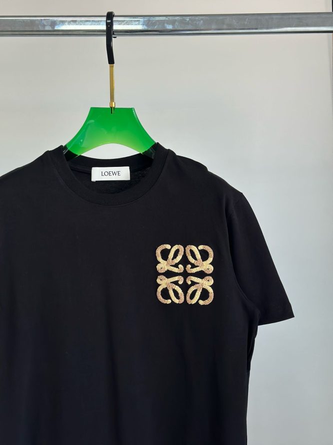 LOEWE- COTTON EMBROIDERED-LOGO T-SHIRT