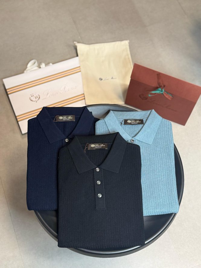 LORO PIANA-CASHMERE-POLO-T- SHIRTS-MEN