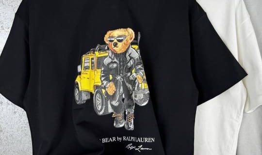 RALPH LAUREN-POLO-BEAR-PRINT T-SHIRT