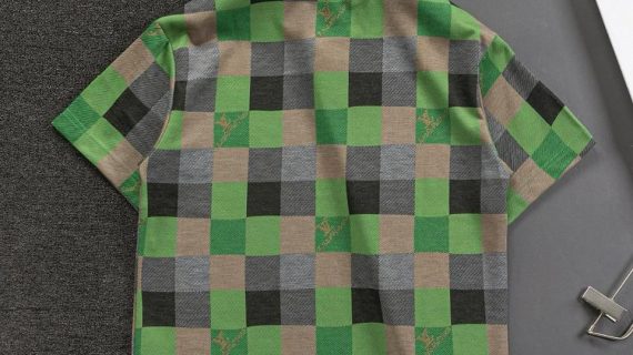 LOUIS VUITTON- JACQUARD SHORT-SLEEVED CREWNECK- T-Shirts