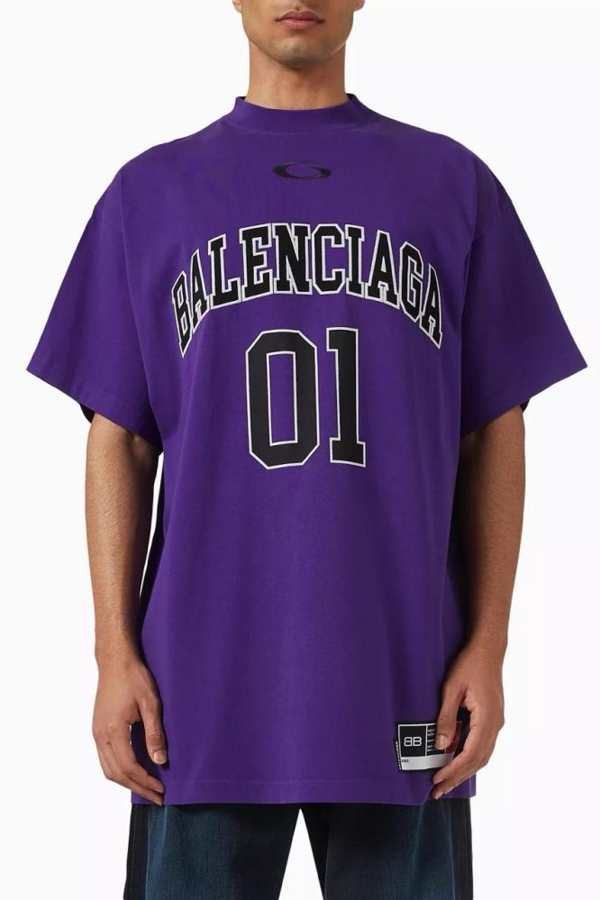 BALENCIAGA-BASKETBALL SERIES SHORT SLEEVE TEE -SHIRT