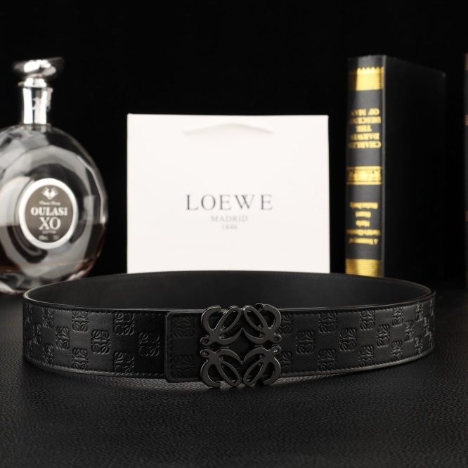 LOEWE -ANAGRAM REVERSIBLE LEATHER -BELT