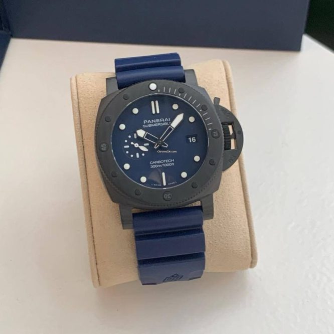 PANERAI SUBMERSIBLE- QUARANT AQUATTRO CARBOTECH -BLU ABISSO