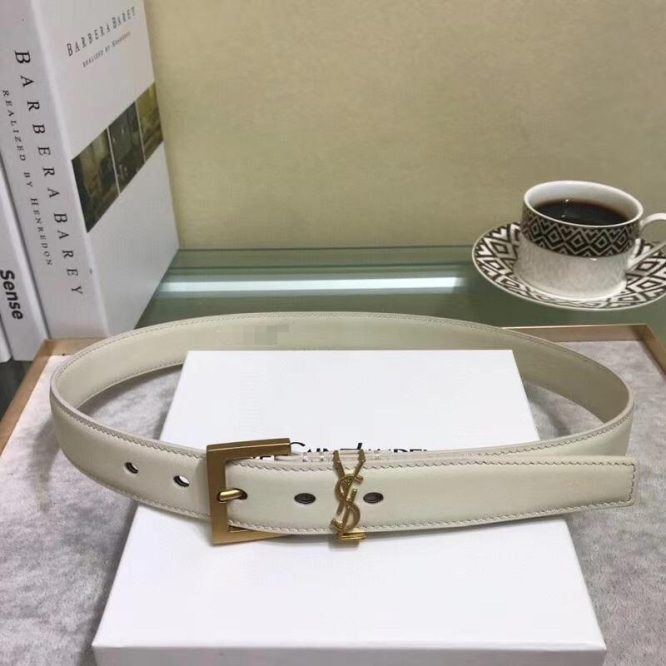 SAINT LAURENT -MONOGRAM BUCKLE -BELT