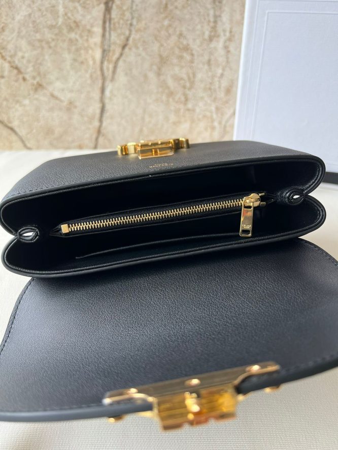 CELINE- GHW MINI CLAUDE SHOULDER BAG CALFSKIN LEATHER